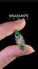 Yellow gold Round Cut Diamond Three-Stone Ring with Pear Emerald Side Stones and Prong Setting_13