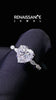 Silver Heart Cut Moissanite Ring with Marquise Side Stones and Prong Setting_13