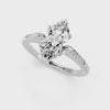 White gold Marquise Cut Channel Set Solitaire Engagement Ring with Four-Prong Setting_122