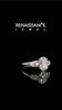 Silver Oval Cut Moissanite Three-Stone Ring with Pear  Side Stones and Prong Setting_12