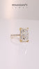 Yellow gold Radiant Cut Diamond Pave Band Solitaire Ring with Four-Prong Setting_18