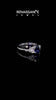 Silver Oval Cut Blue Sapphire Ring with Side Stones and Four-Prong Setting_12