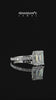 Silver Emerald Cut Moissanite Pavé Engagement Ring with Round  Accents and Prong Setting_14