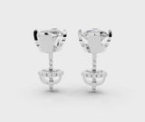 Platinum Marquise Cut Diamond Stud Earrings