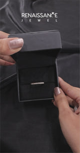 14K Yellow Gold Round Cut Diamond Pavé Eternity Band with Micro Prong Setting