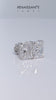 White gold Radiant Brilliant Diamond Stud Earrings_52