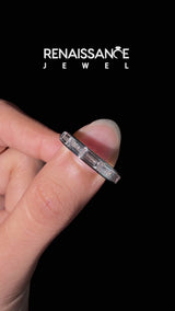 White gold Channel-Set Baguette Diamond Eternity Band
