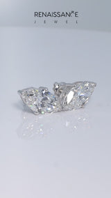 White gold Marquise Cut Diamond Stud Earrings