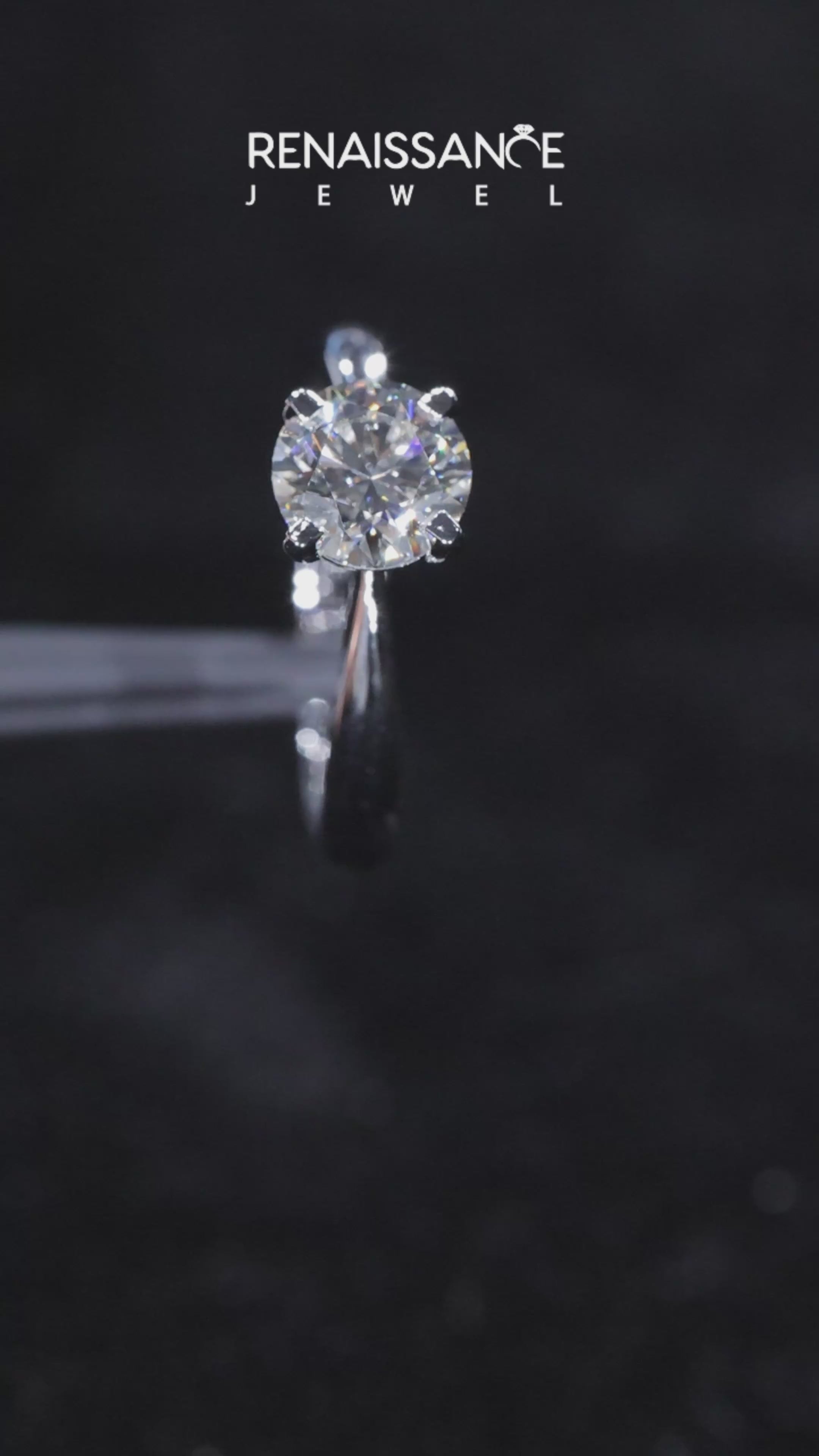 Silver Heart Solitaire Engagement Ring with Classic Band and Four-Prong Setting 4