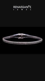 White gold Round Diamond Tennis Bracelet with Prong Setting