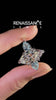 White gold Marquise Cut Diamond Three-Stone Ring with Pear Aquamarine Side Stones and Prong Setting_12