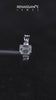 Silver Emerald Cut Three-Stone Channel Set Ring with Bar Prongs 3