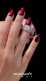 Platinum Round Cut Diamond Halo Engagement Ring with Split Shank and Four-Prong Setting