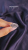White gold Three-Stone Princess Cut Diamond Ring with Trillion Side Stones and Four-Prong Setting 4