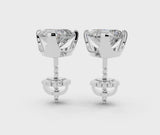 White gold Heart Cut Diamond Stud Earrings