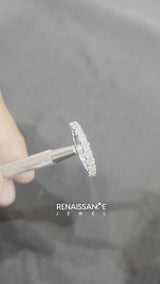 10K White Gold Round Diamond Half-Eternity Prong-Set Band