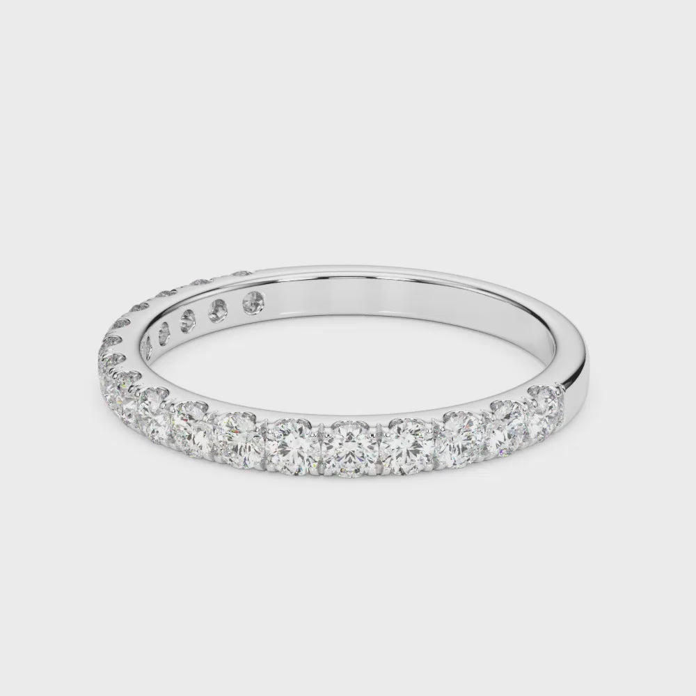 Platinum Round Diamond Eternity Band with Prong Setting 3