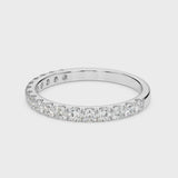 White gold Round Diamond Eternity Band with Prong Setting