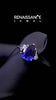 White gold Pear Cut Blue Sapphire Solitaire Ring with Twist Band and Four-Prong Setting_12