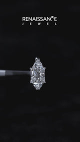14K White Gold Three-Stone 4.03 Carat F VS1 Princess Cut Diamond Ring with Trillion Side Stones and Four-Prong Setting