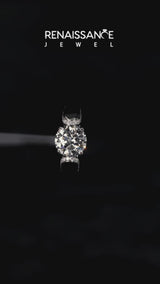 White gold Asscher Cut Cut Diamond Channel Set Solitaire Ring with Four-Prong Setting