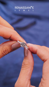 14K White Gold 6.09 Carat F VS1 Princess Solitaire Diamond Pavé Band with Four-Prong Setting