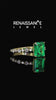 Yellow gold Emerald Cut Emerald Prong Set Engagement Ring with Pavé Band_12
