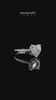 Silver Heart Cut Moissanite Pavé Band Solitaire Ring with Prong Setting_12