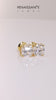 Yellow gold Cushion Brilliant Diamond Stud Earrings_53