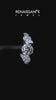 White gold Round Solitaire Marquise Twist Band with Six-Prong Setting 4