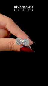 Platinum Round Cut Diamond Stud Earrings