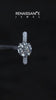 Platinum Round Cut Diamond Pavé Band Solitaire Ring with Four-Prong Setting 5