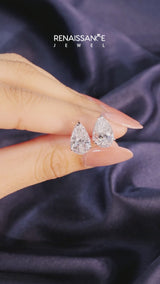 Platinum Marquise Cut Diamond Stud Earrings