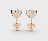 Rose gold Marquise Cut Diamond Stud Earrings