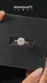 White gold Pear Cut Diamond Halo Ring with Split Shank and Four-Prong Setting
