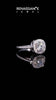 Silver Cushion Halo Diamond Ring with Split Shank and Four-Prong Setting_23