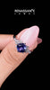 White gold Cushion Cut Tanzanite Ring with Side Stones and Four-Prong Setting_13
