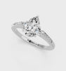 White gold Pear Cut Channel Set Solitaire Engagement Ring with Four-Prong Setting_122