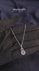 White gold Round Halo Diamond Pendant with Pavé Setting 3