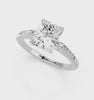 White gold Radiant Cut Channel Set Solitaire Engagement Ring with Four-Prong Setting_136