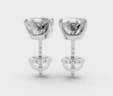 White gold Oval Cut Diamond Stud Earrings