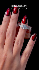 Platinum Bezel Set Oval Diamond Milgrain Pave Engagement Ring