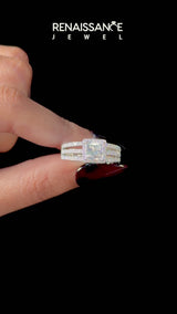 Platinum Round Cut Diamond Halo Engagement Ring with Split Shank and Four-Prong Setting