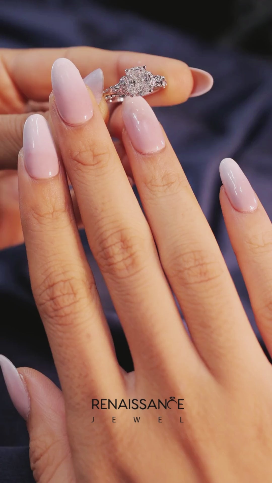 Silver Cushion Solitaire Diamond Ring with Filigree Band and Four-Prong Setting 6