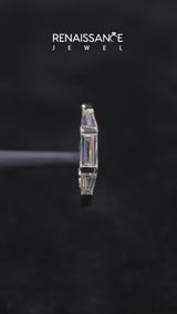 Yellow gold Three-Stone Baguette Cut Channel Set Diamond Band