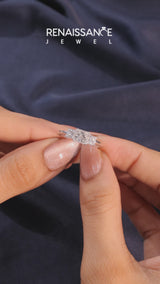 Platinum Three-Stone Princess Cut Solitaire Ring with Classic Prong Setting