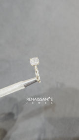 Yellow gold Heart Cut Diamond Solitaire Ring with Twisted Band and Pavé Accents