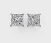 Silver Princess Brilliant Diamond Stud Earrings 3