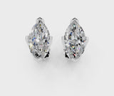 Platinum Marquise Cut Diamond Stud Earrings