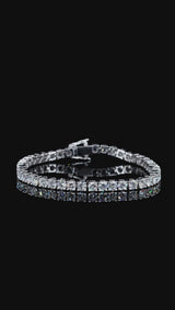 Rose gold Round Brilliant Diamond Tennis Bracelet with Prong Setting